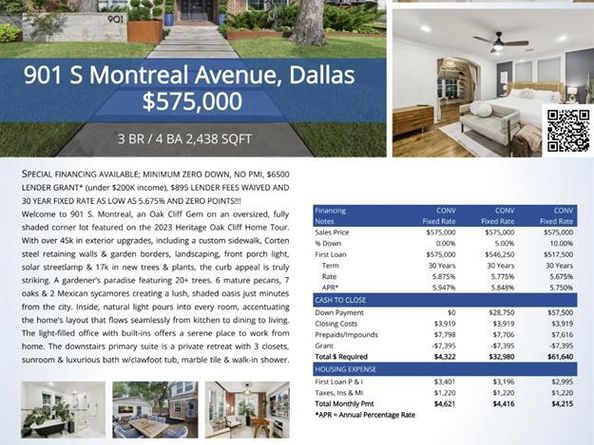 901 S Montreal Avenue , Dallas Texas 75208