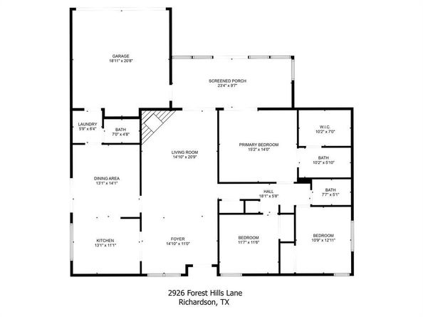 2926  Forest Hills Lane , Richardson Texas 75080