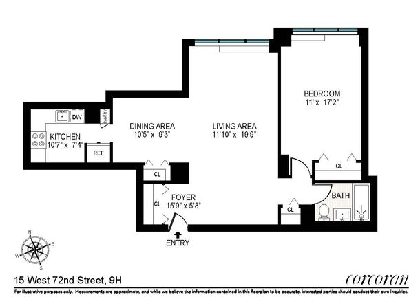 15 West 72nd Street 9H, New York NY 10023