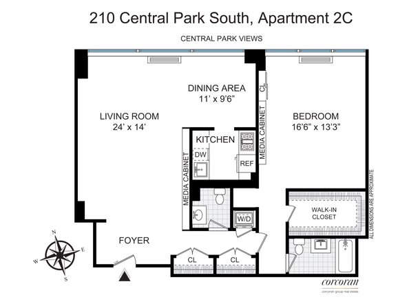 210 Central Park S 2C, New York NY 10019