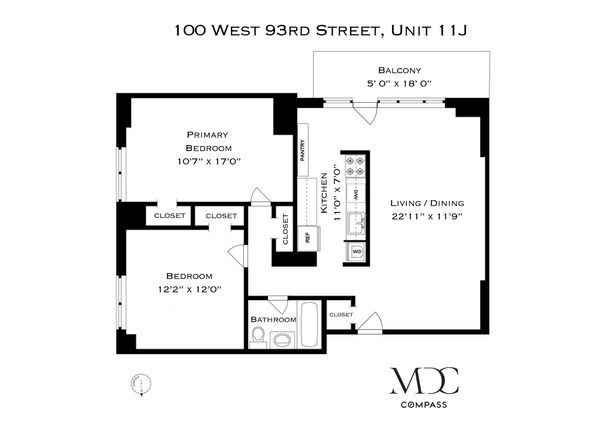 100 West 93rd Street 11J, New York NY 10025