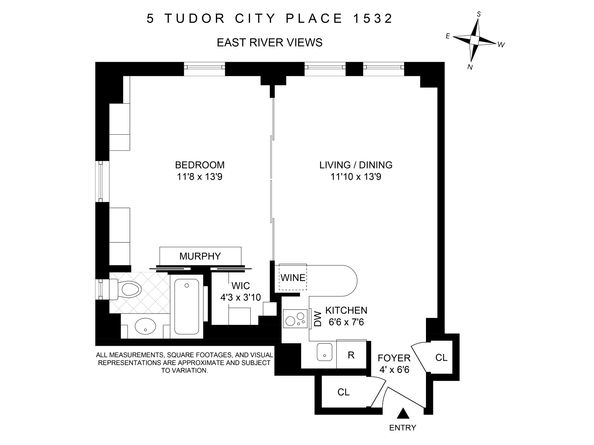 5 Tudor City Place 1532, New York NY 10017
