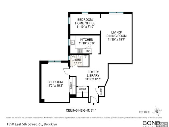 1350 East 5th Street 6L, Brooklyn NY 11230