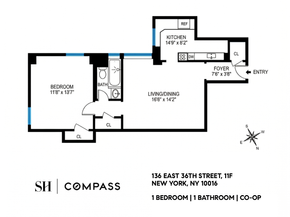 136 East 36th Street 11F, New York NY 10016