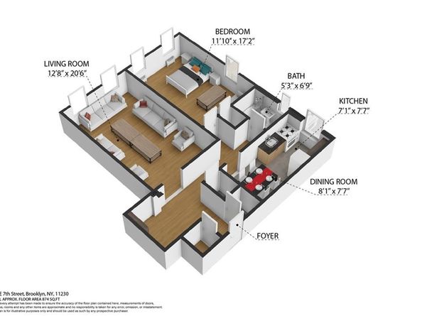 868 East 7th Street 3C, Brooklyn NY 11230