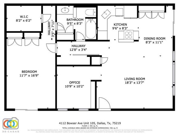 4112  Bowser Avenue  105, Dallas Texas 75219