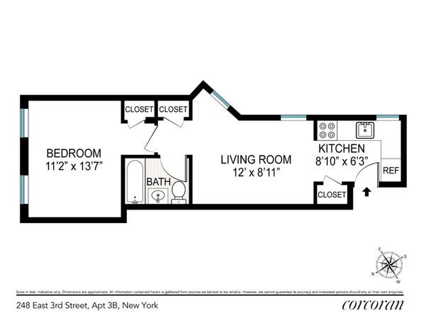 248 East 3rd Street 3B, New York NY 10009