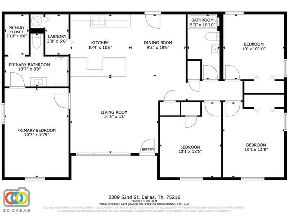 2309  52nd Street , Dallas Texas 75216