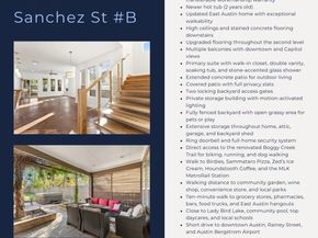 1603 Sanchez ST B, Austin TX 78702