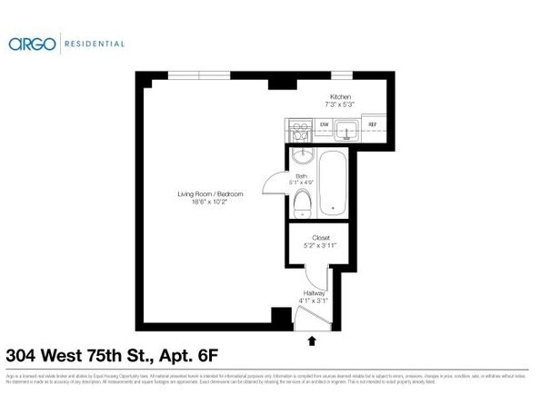 304 West 75th Street 6F, New York NY 10023