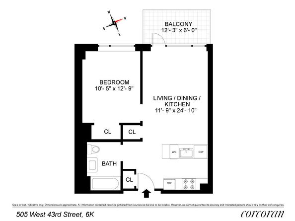 505 West 43rd Street 6K, New York NY 10036