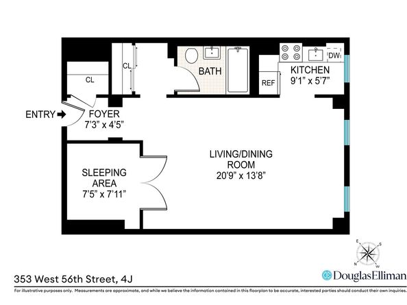 353 West 56th Street 4J, New York NY 10019