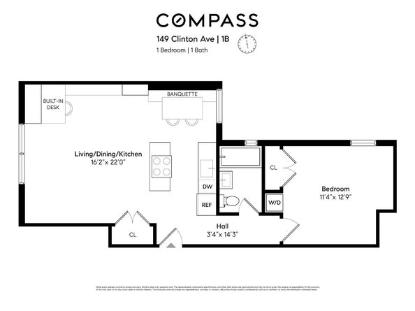 149 Clinton Avenue 1B, Brooklyn NY 11205