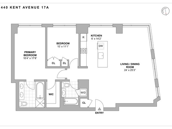 440 Kent Avenue 17A, Brooklyn NY 11249