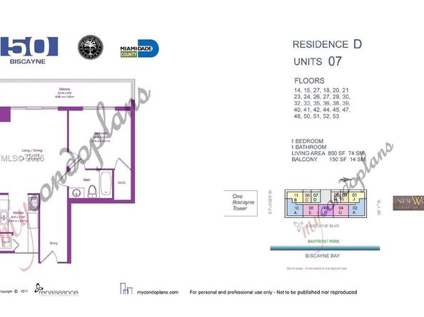 50 BISCAYNE Blvd 3807, Miami FL 33132