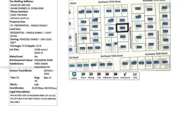 10536 NE 3rd Ave, Miami Shores FL 33138