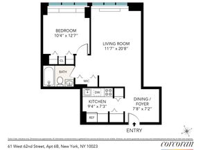 61 West 62nd Street 6B, New York NY 10023