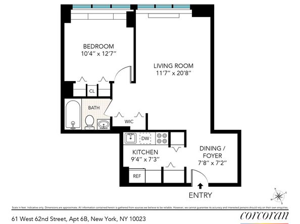 61 West 62nd Street 6B, New York NY 10023