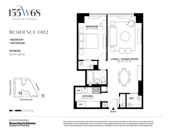 155 West 68th Street 1402, New York NY 10023