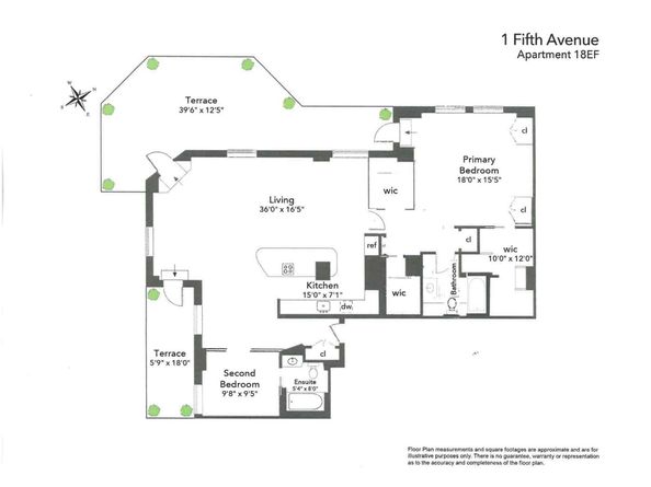 1 Fifth Avenue PH18EF, New York NY 10003