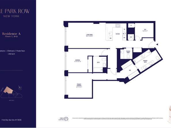 1 Park Row 20A, New York NY 10038
