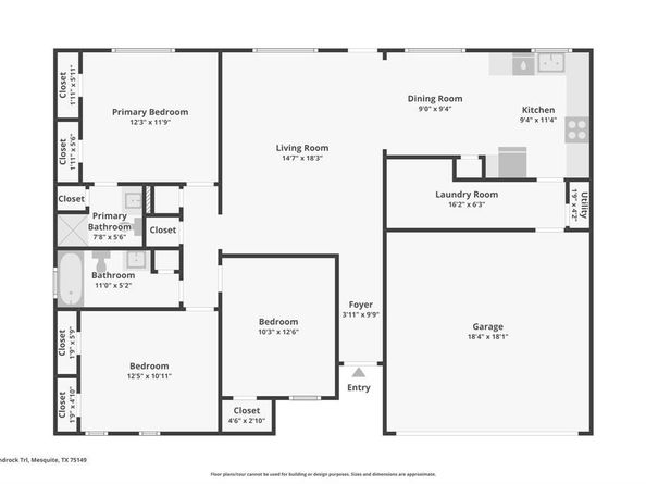 1522  Roundrock Trail , Mesquite Texas 75149