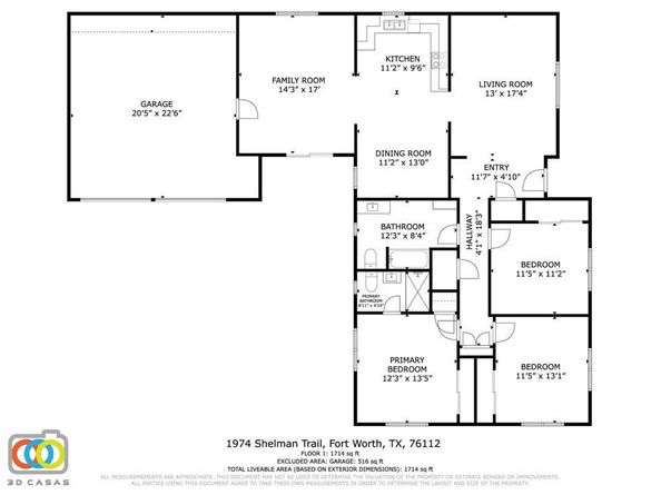 1974  SHELMAN Trail , Fort Worth Texas 76112
