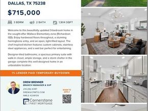 8611  Capri Drive , Dallas Texas 75238