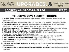 421  Crosstimber Drive , Hurst Texas 76053