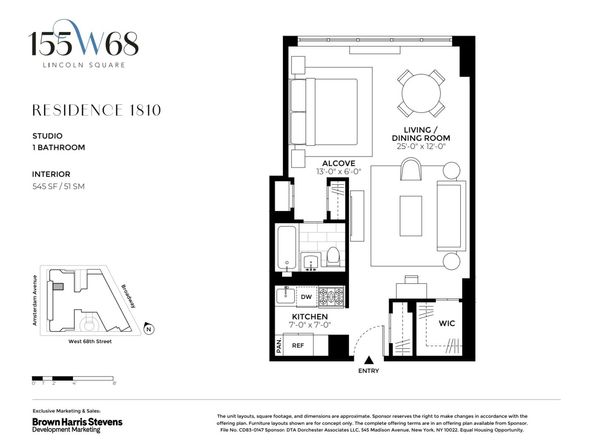 155 West 68th Street 1810, New York NY 10023