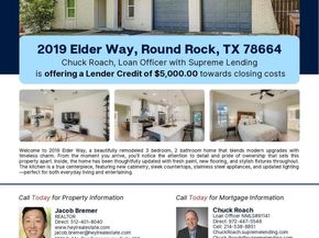 2019 Elder WAY, Round Rock TX 78664