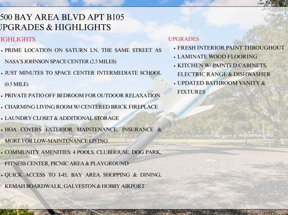 1500 Bay Area Boulevard B105, Houston TX 77058