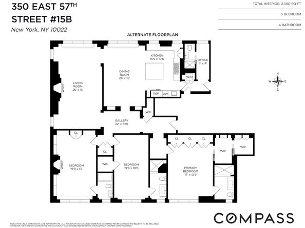 350 East 57th Street 15B, New York NY 10022