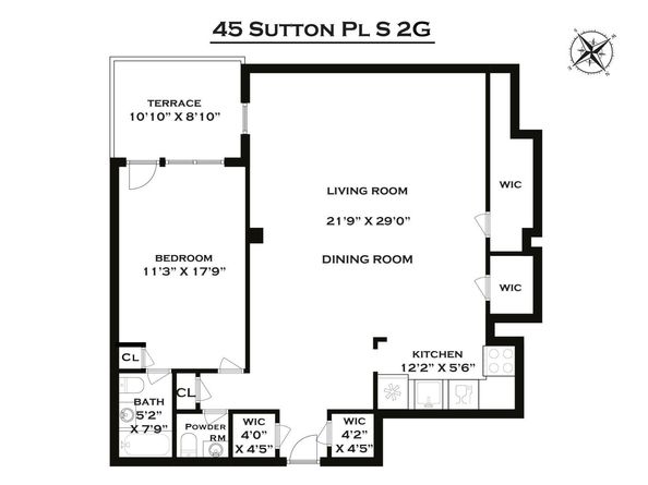 45 Sutton Place S 2G, New York NY 10022