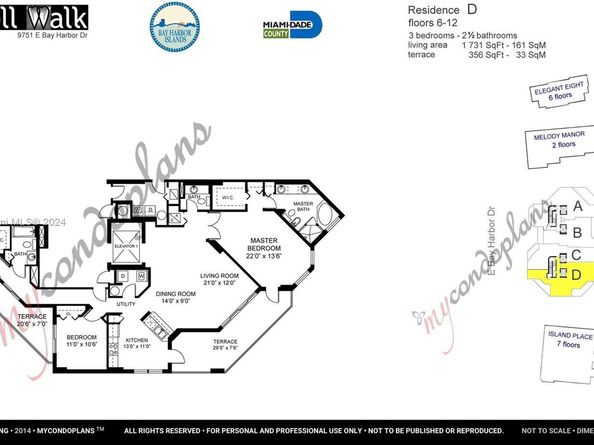 9751 E Bay Harbor Dr 8D, Bay Harbor Islands FL 33154