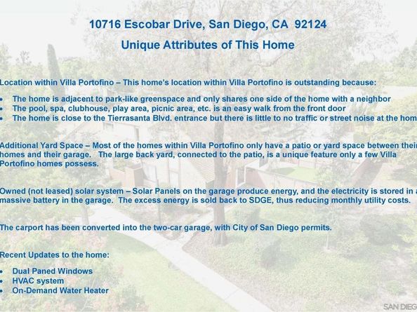 10716 Escobar Drive, San Diego CA 92124