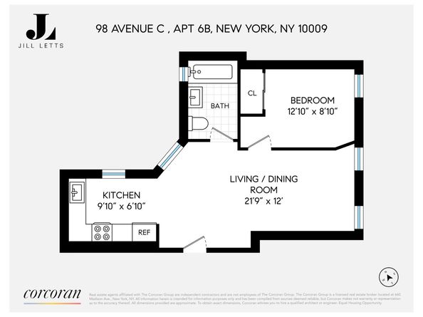98 Ave C 6B, New York NY 10009