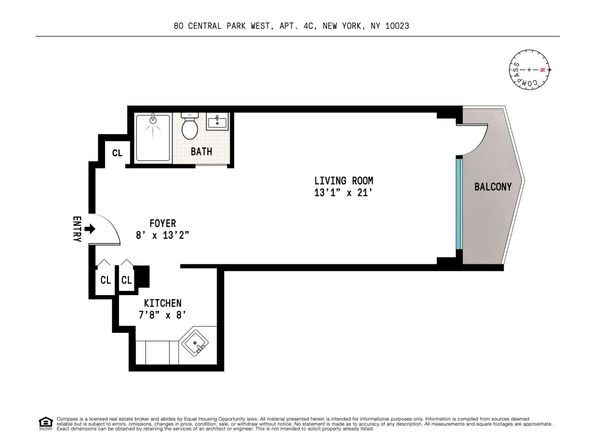 80 Central Park W 4C, New York NY 10023