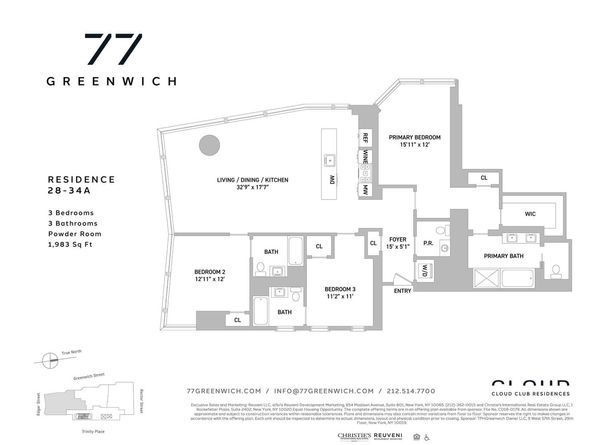 77 Greenwich Street 32A, New York NY 10006