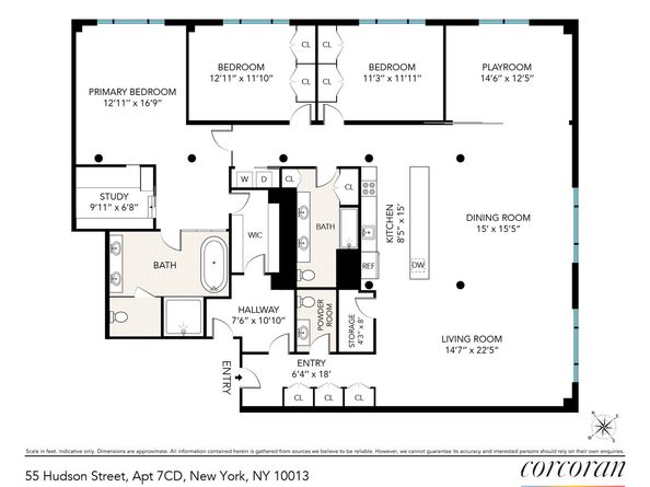 55 Hudson Street 7CD, New York NY 10013