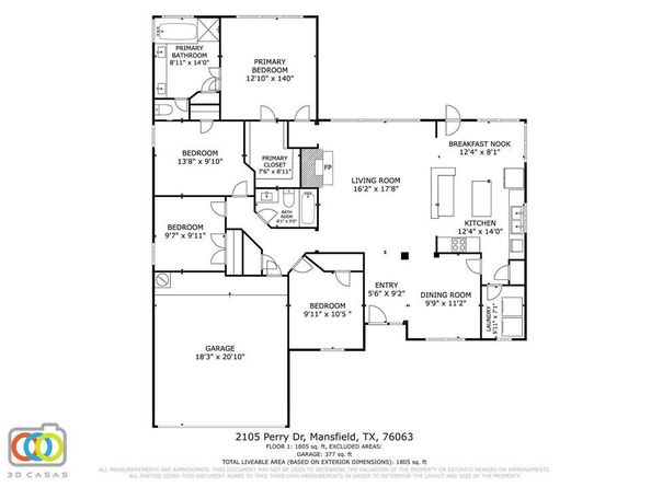 2105  Perry Drive , Mansfield Texas 76063