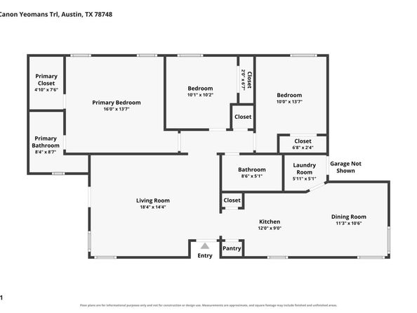 1513 Canon Yeomans TRL, Austin TX 78748