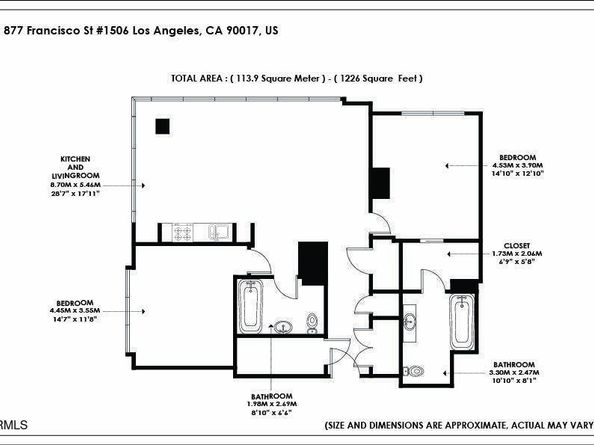 877 Francisco Street 1506, Los Angeles CA 90017